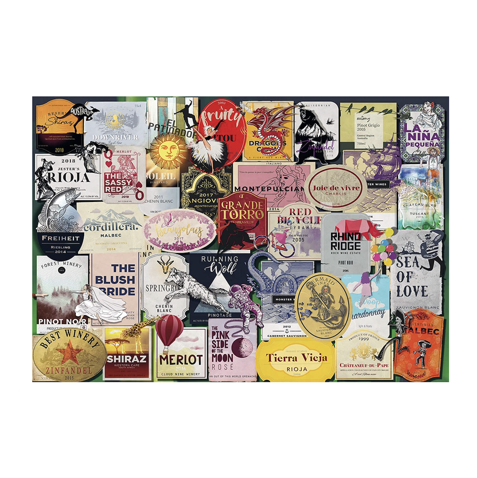 Wine Labels 1000-Piece Jigsaw Puzzle