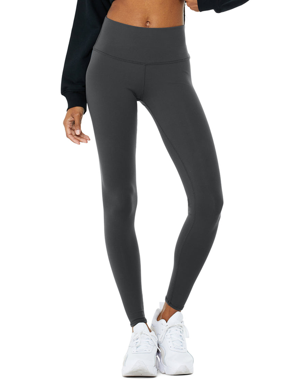 Velvet Fleece Lined Leggings Tights Pants For Women Gym Workout Yoga Pants  Dark Gray 