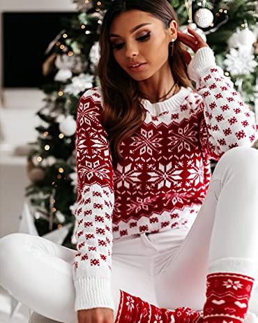 Womens Christmas Sweater,Vintage Sweaters,Knit Tops,Ugly Sweater  Christmas,Christmas Clothes for Women