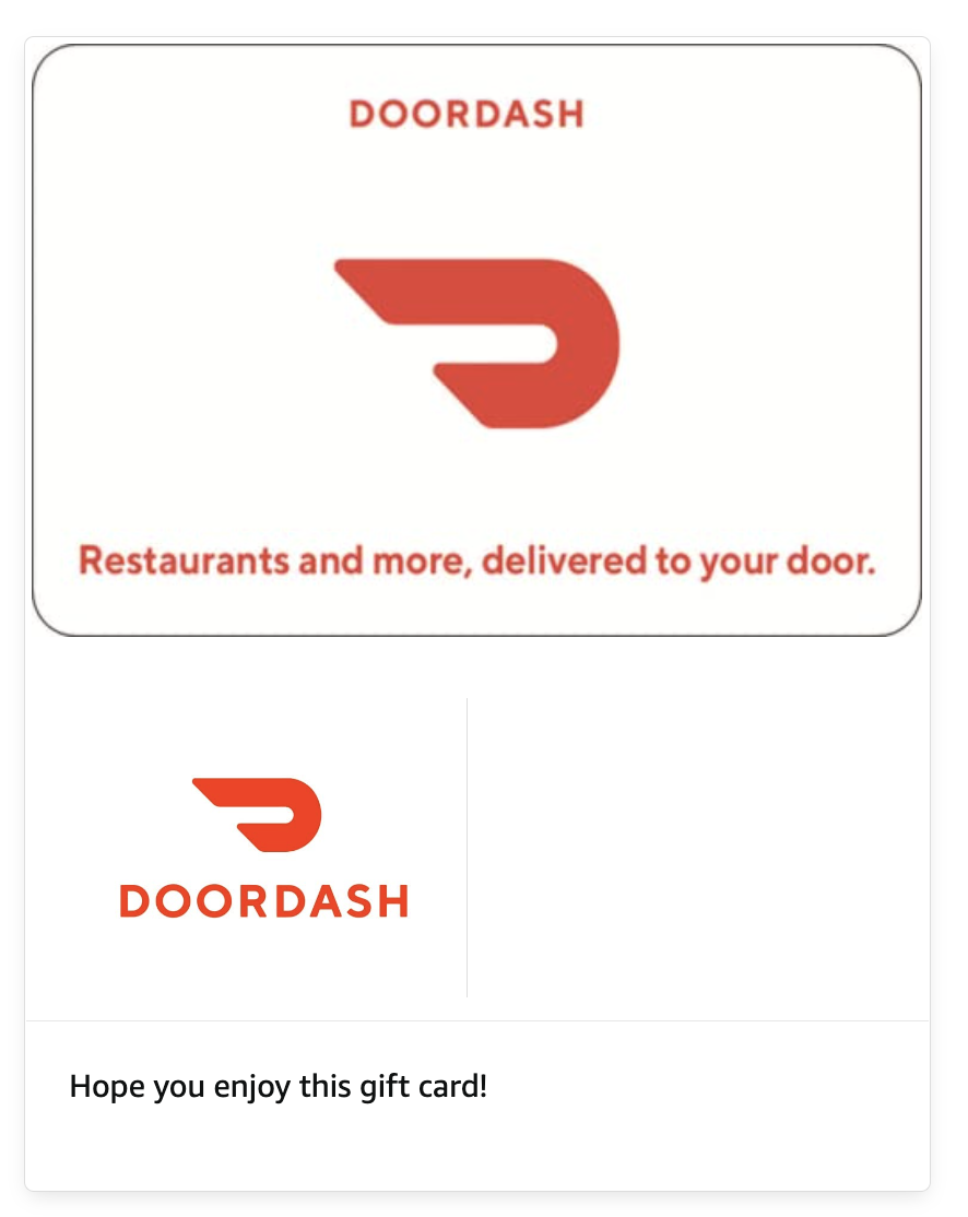 Get a $15  credit when you buy a $100 DoorDash gift card