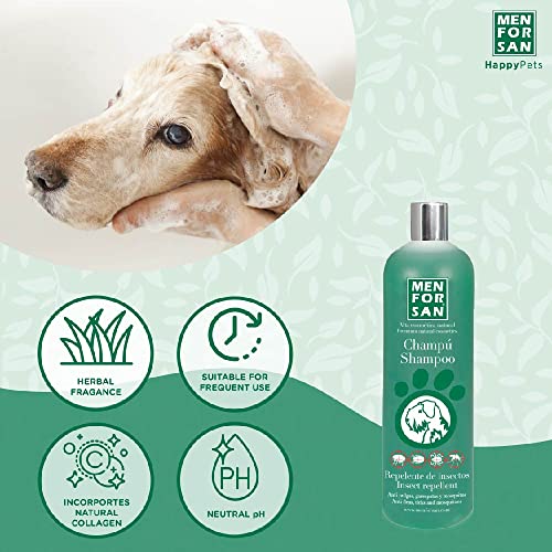 Champú repelente de insectos para perros