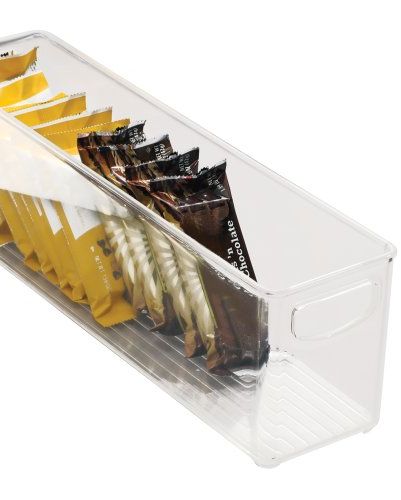 iDesign Fridge Organiser, Stackable Storage Container with Handles