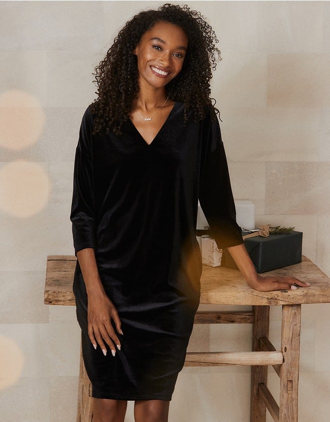 Black Velvet Wrap Top, WHISTLES