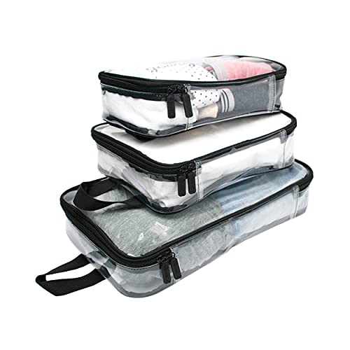 Miamica Clear Luggage Packing Cubes