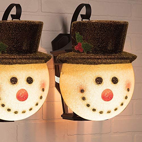 2 Pack Snowman Christmas Porch Light Covers 