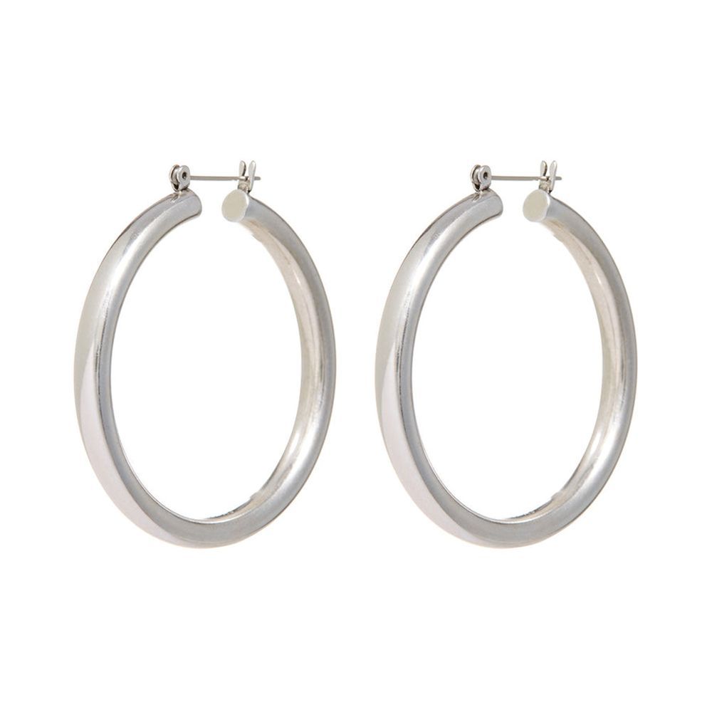 Amalfi Tube Hoops in Silver 