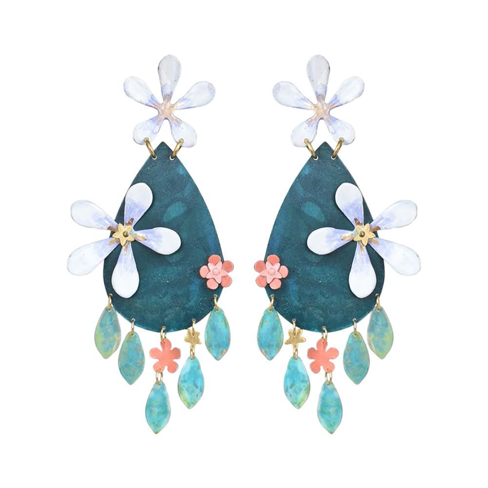 Night Garden Blossom Drop Earrings