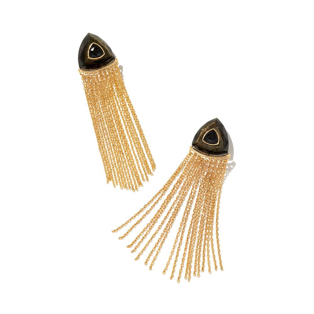Gold Convertible Statement Tassel Earrings