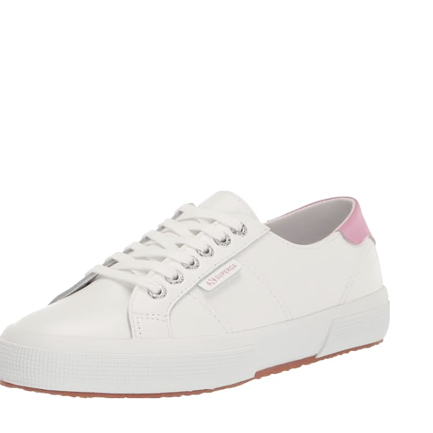 Superga Unisex S41265W Sneaker, White/Pink Mauve Leather