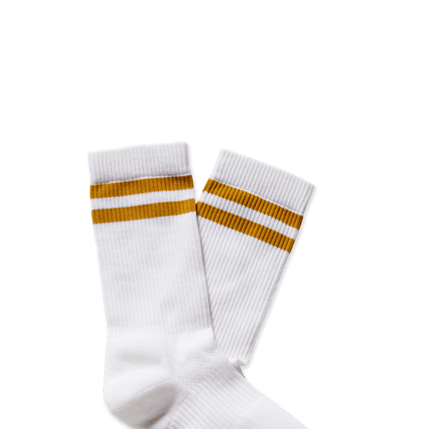 White with Turquoise Stripes Tube Socks-TS-28