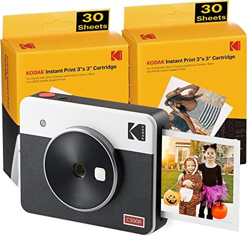 Kodak Mini Shot 3 Retro (60 Sheets) 3x3 2-in-1 Portable Wireless Instant Camera 