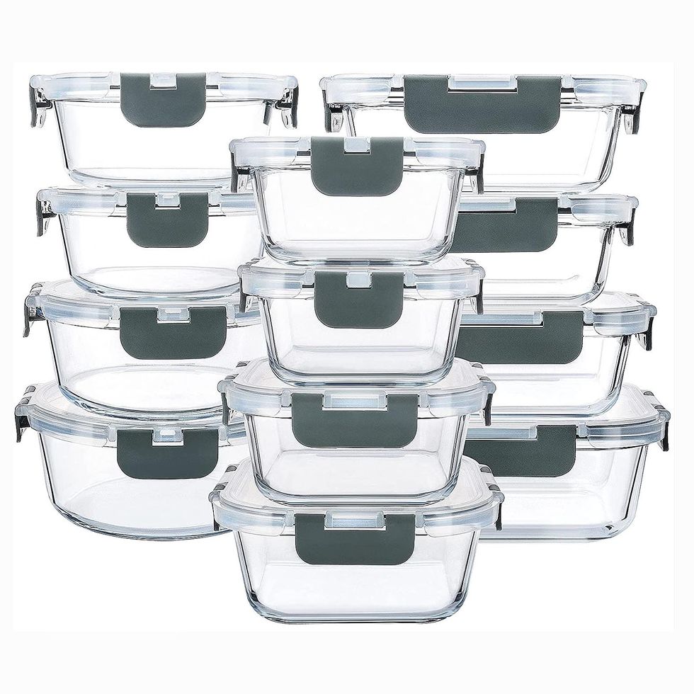M MCIRCO 24-Piece Glass Food Storage Containers with Snap Locking Lids