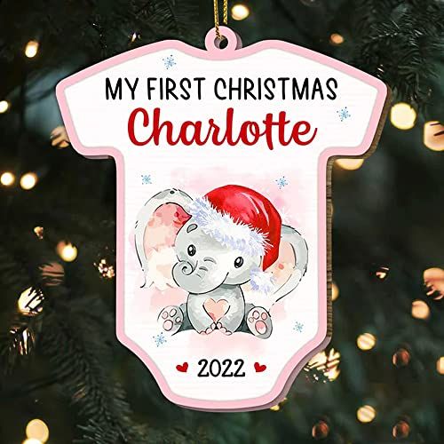 Elephant Baby First Christmas 2022 