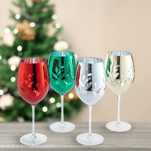 hot sale christmas style wine glass