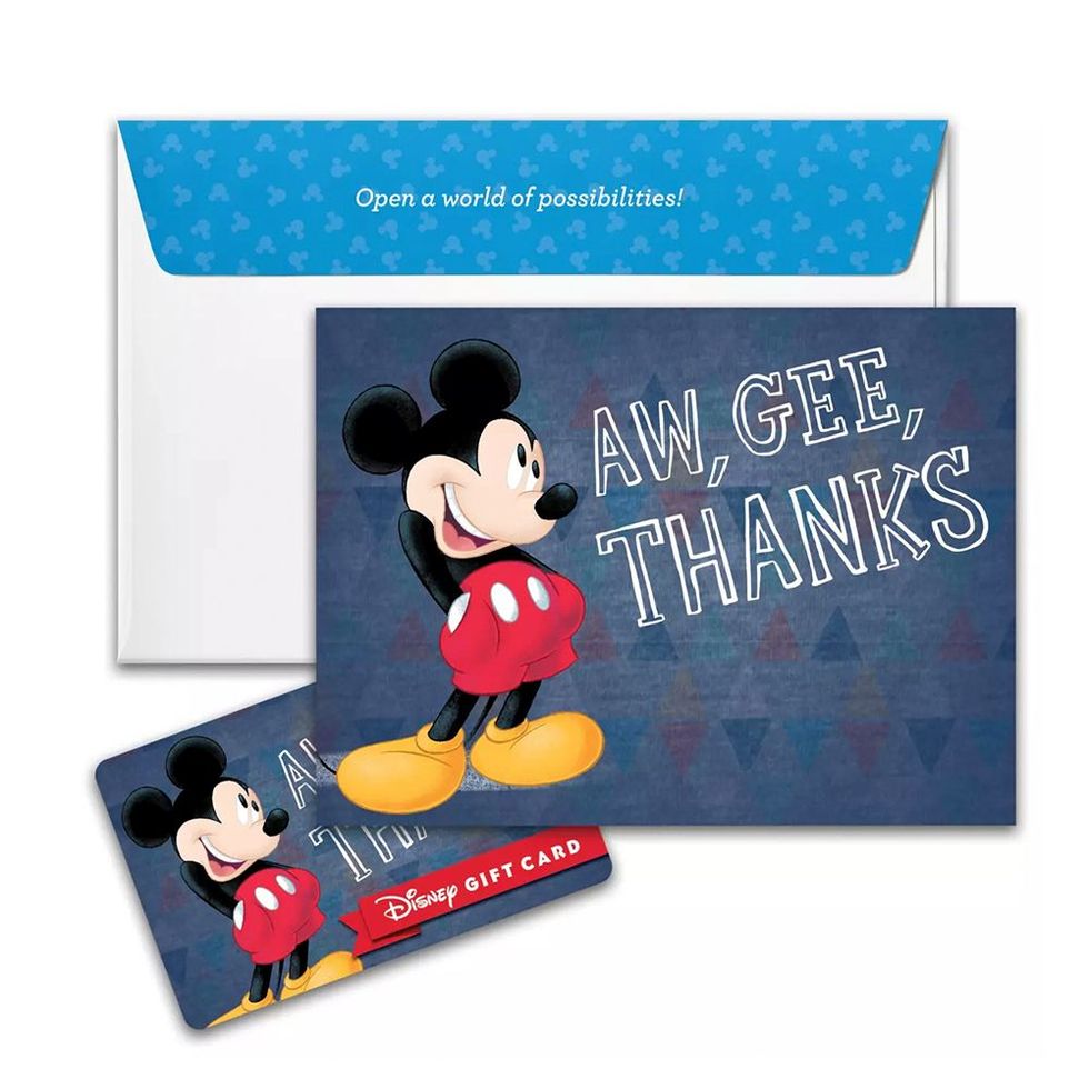 ‘Aw, Gee, Thanks’ Disney Gift Card