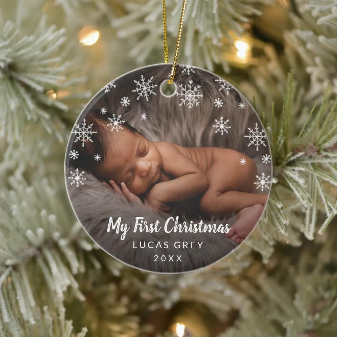 Baby First Christmas Photo Ornament