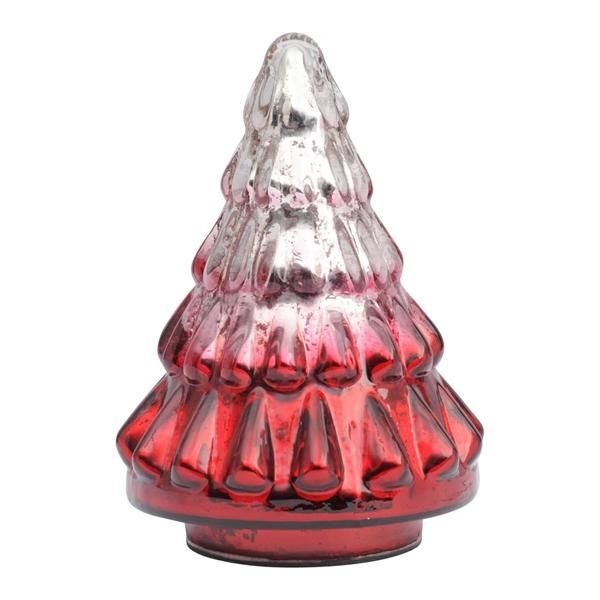 Ombre Effect Glass Tree Topper in Red