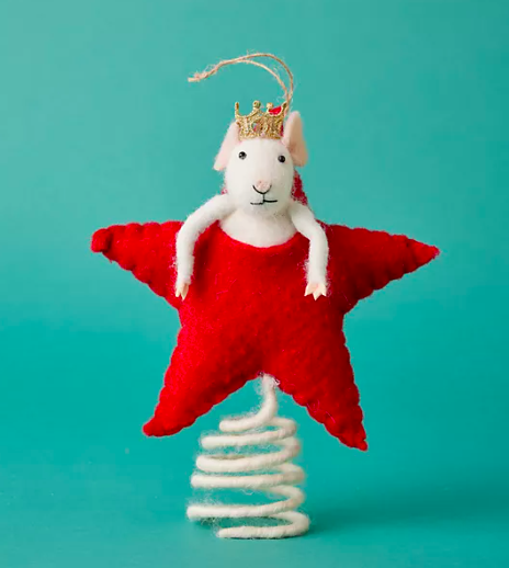 Mouse Tree Topper Star Decoration