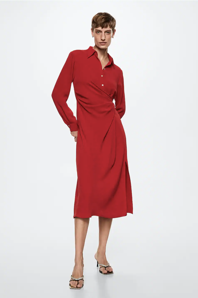 Knot Detail Shirt Dress
