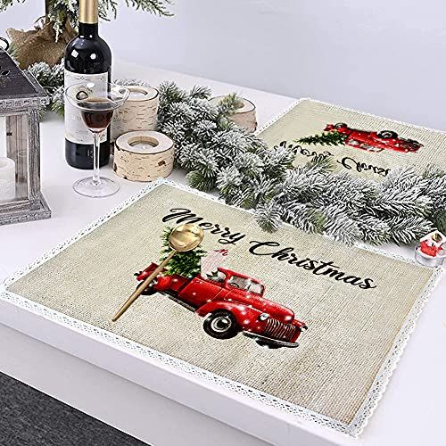 Red Truck Christmas Placemat 