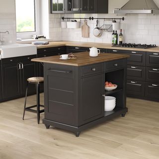Kelsey Kitchen Island with 2 Stools and Drawers