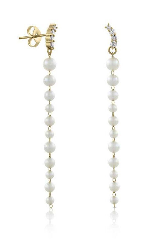 Cultured Akoya Pearl & Diamond Earrings