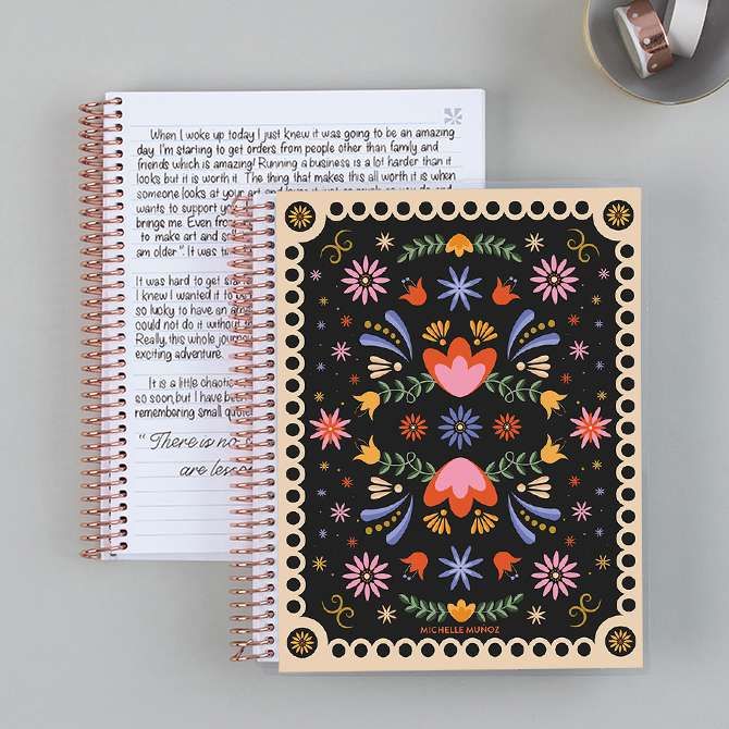 Las Flores Lined Notebook
