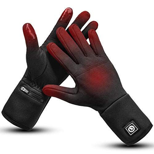 GLOBAL VASION Battery Rechargeable Electric Heated Thermal Winter Hot Gloves For Men Women 