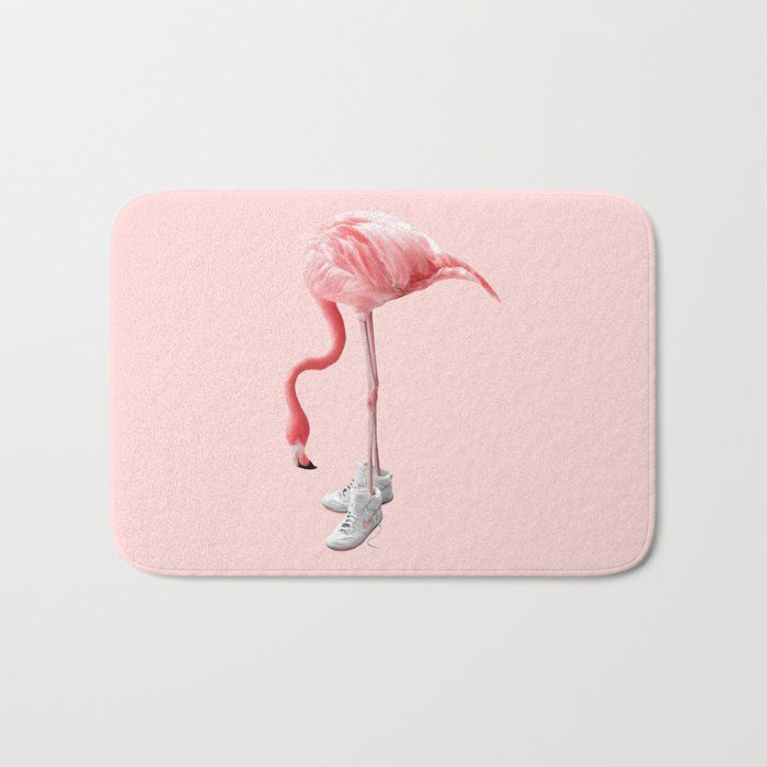 Sneaker Flamingo Bath Mat