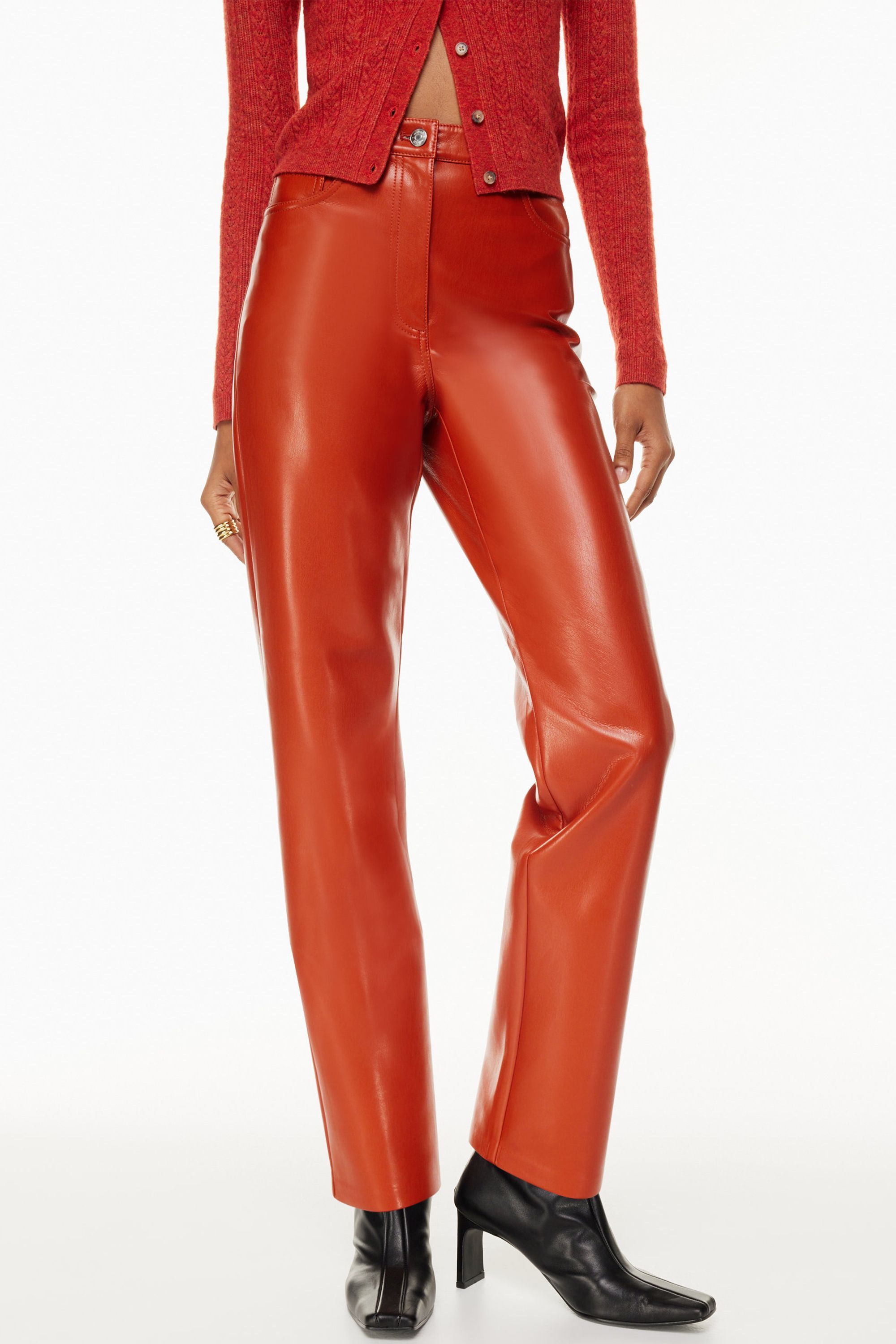 WANDLER Chamomile tapered leather pants | NET-A-PORTER