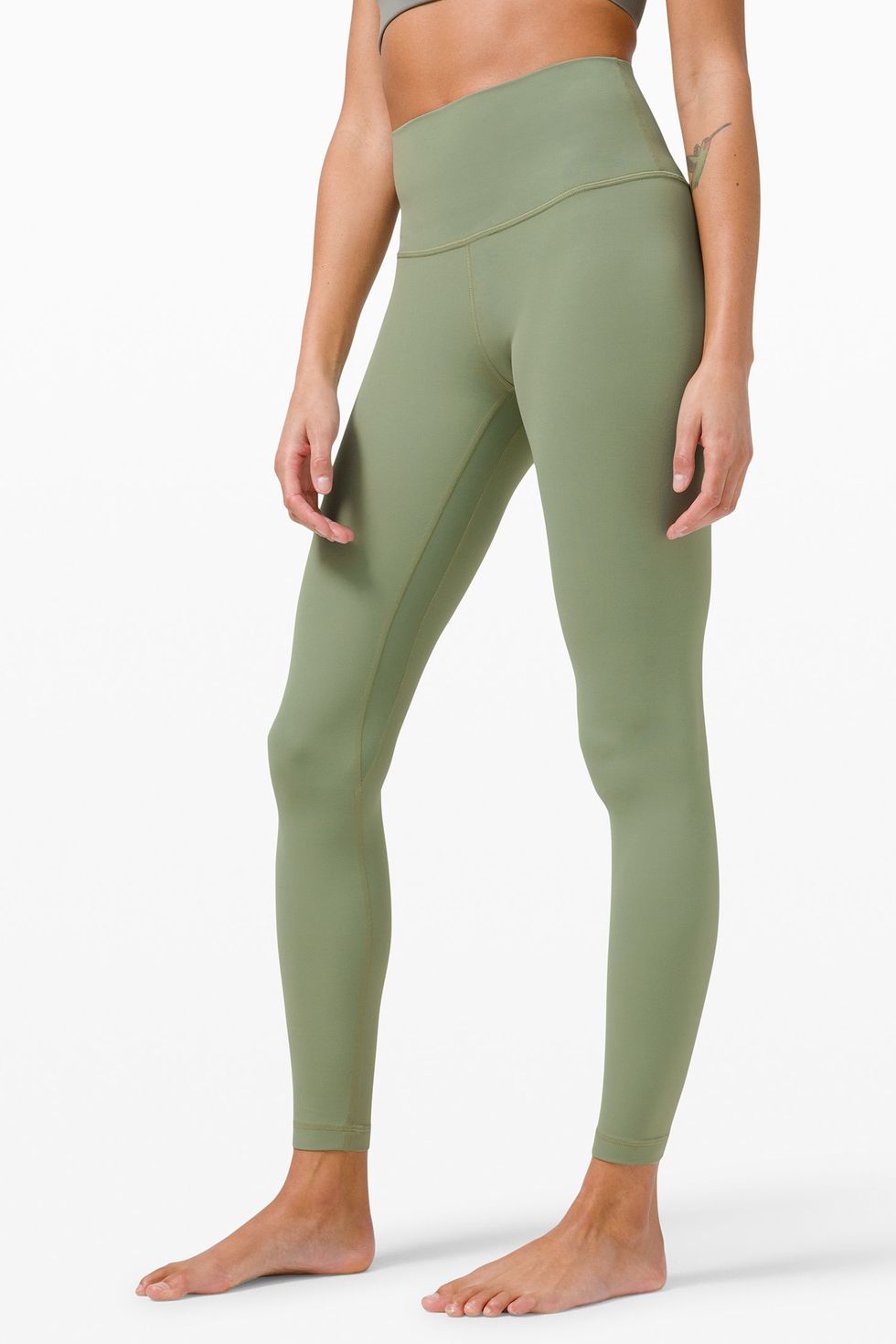 Green Solid Leggings - Selling Fast at