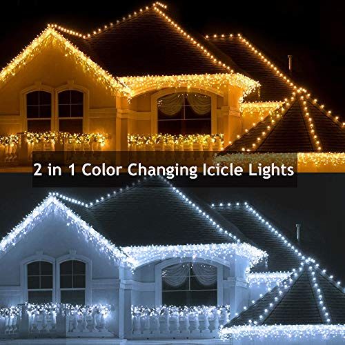 2-in-1 Icicle Christmas Lights