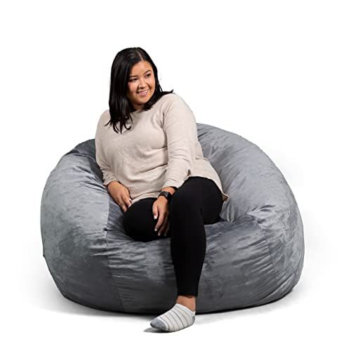 Multifunctional Bean Bag Chair, Large Adult Children's Living Room  Furniture, Soft And Comfortable Bean Bag Cover, Can Relax And Sleep Easy To  Clean (NO Filling) (White, 5FT) 