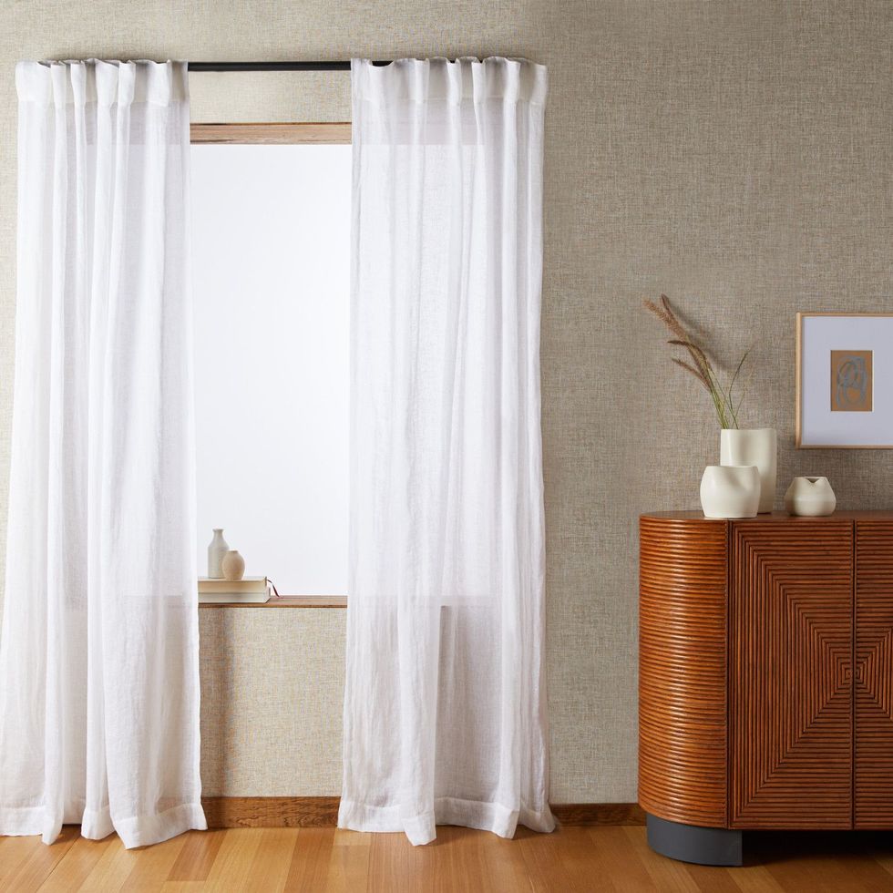 Washed Linen Sheer Curtain