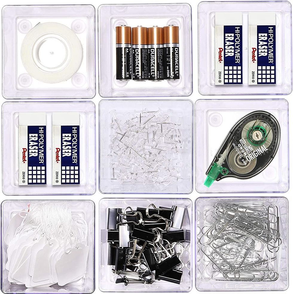Simple Houseware 12-Pack Plastic Drawer Organizers