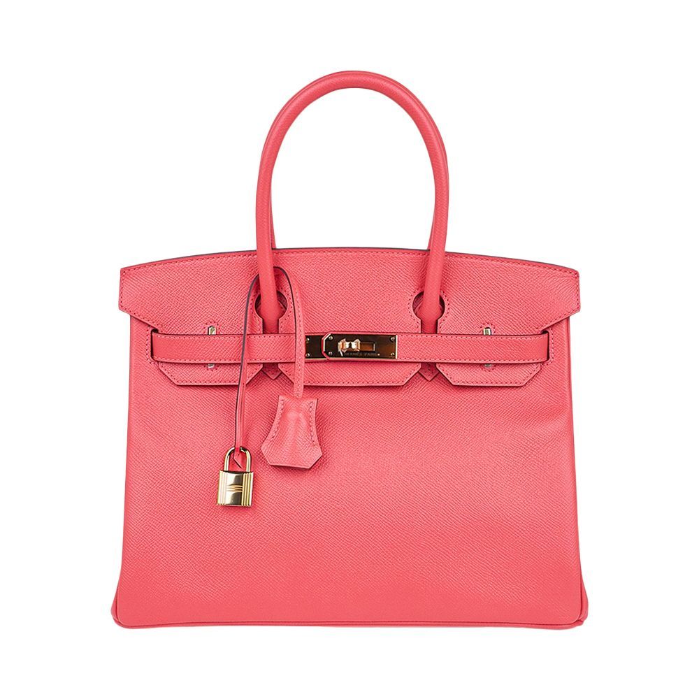 Birkin Handbag Rose Jaipur Epsom with Gold Hardware 30