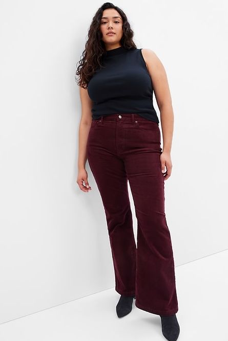 High Rise Corduroy Flare Jeans 