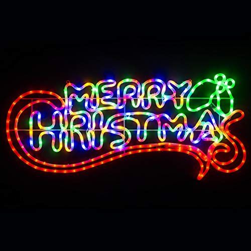 Merry Christmas Rope Light Sign 