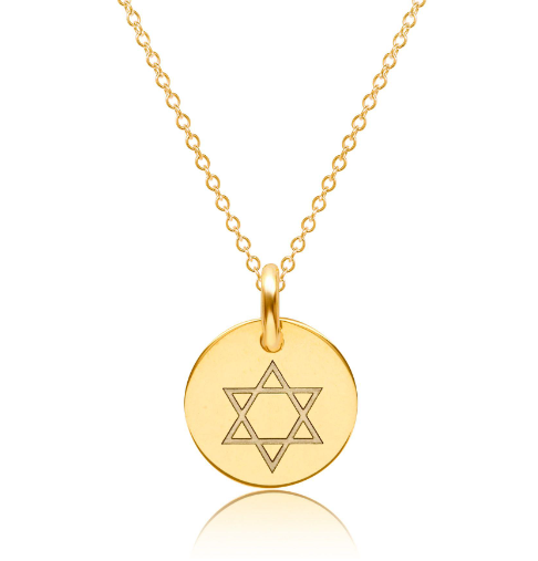 Gold Star of David Necklace