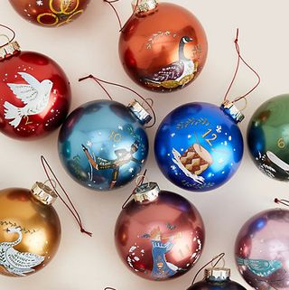 12 Days of Christmas Glass Baubles