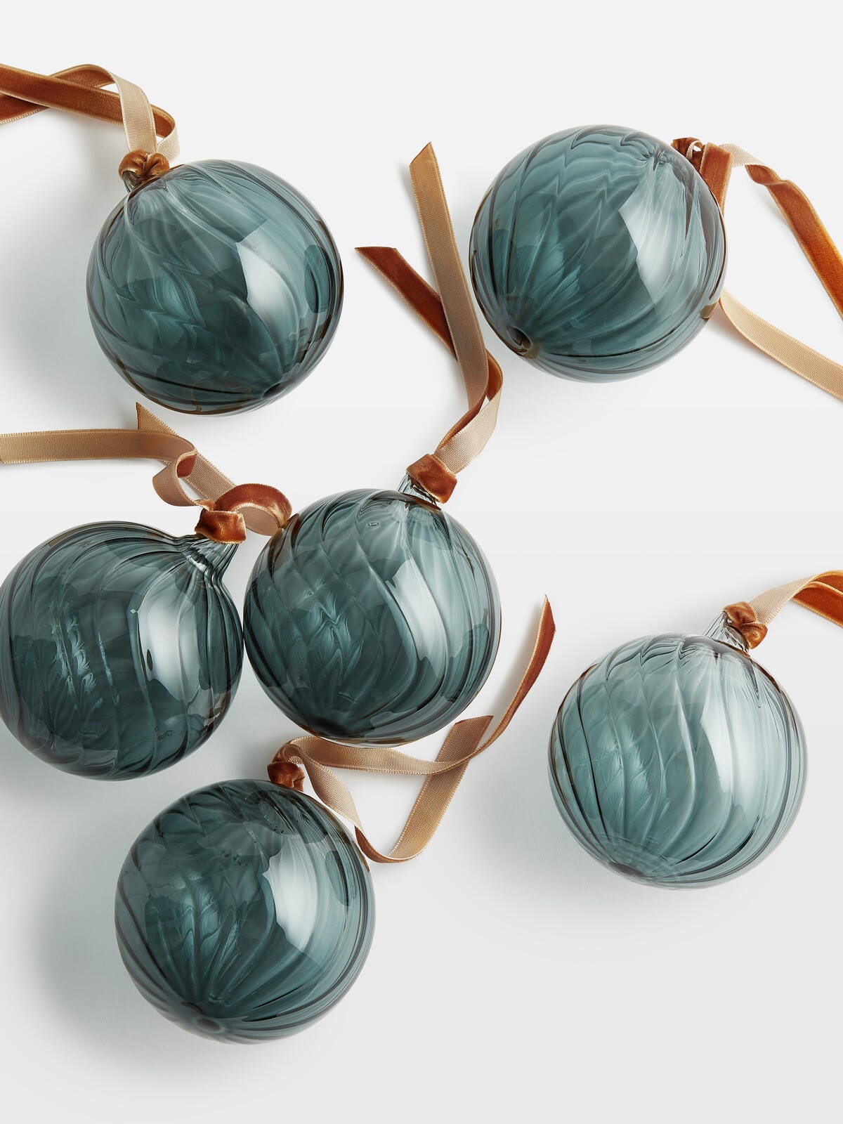 Rosendale Baubles, Teal, Set of Six