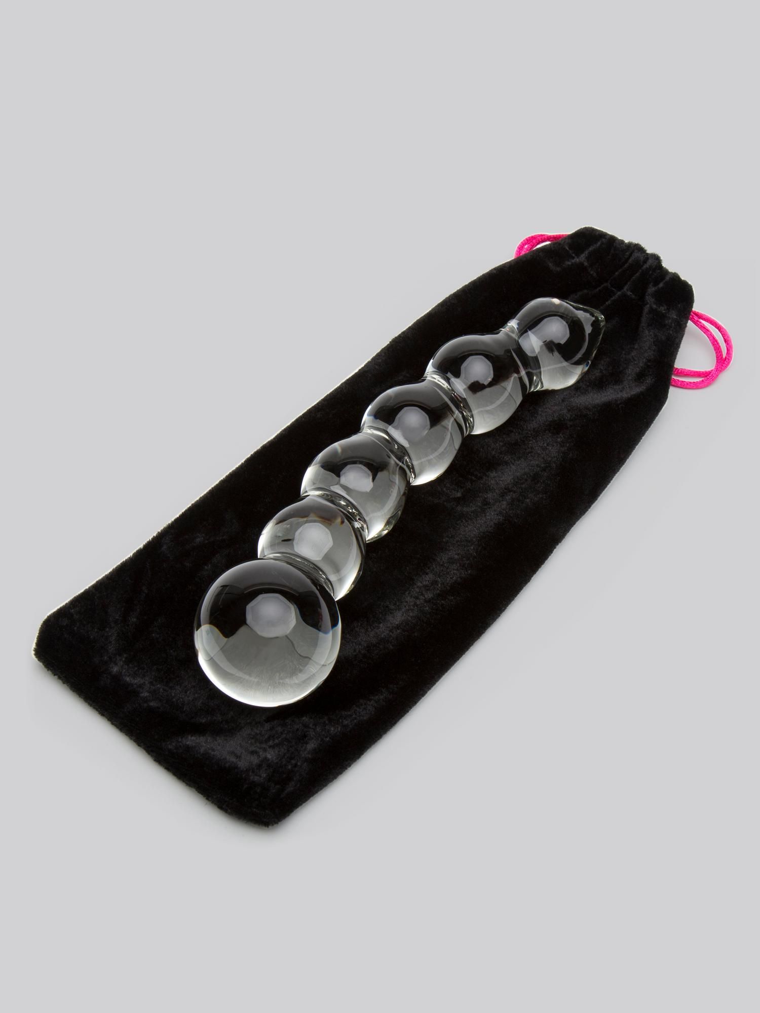 Beaded Sensual Glass Dildo