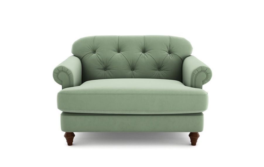 dfs green cuddle chair