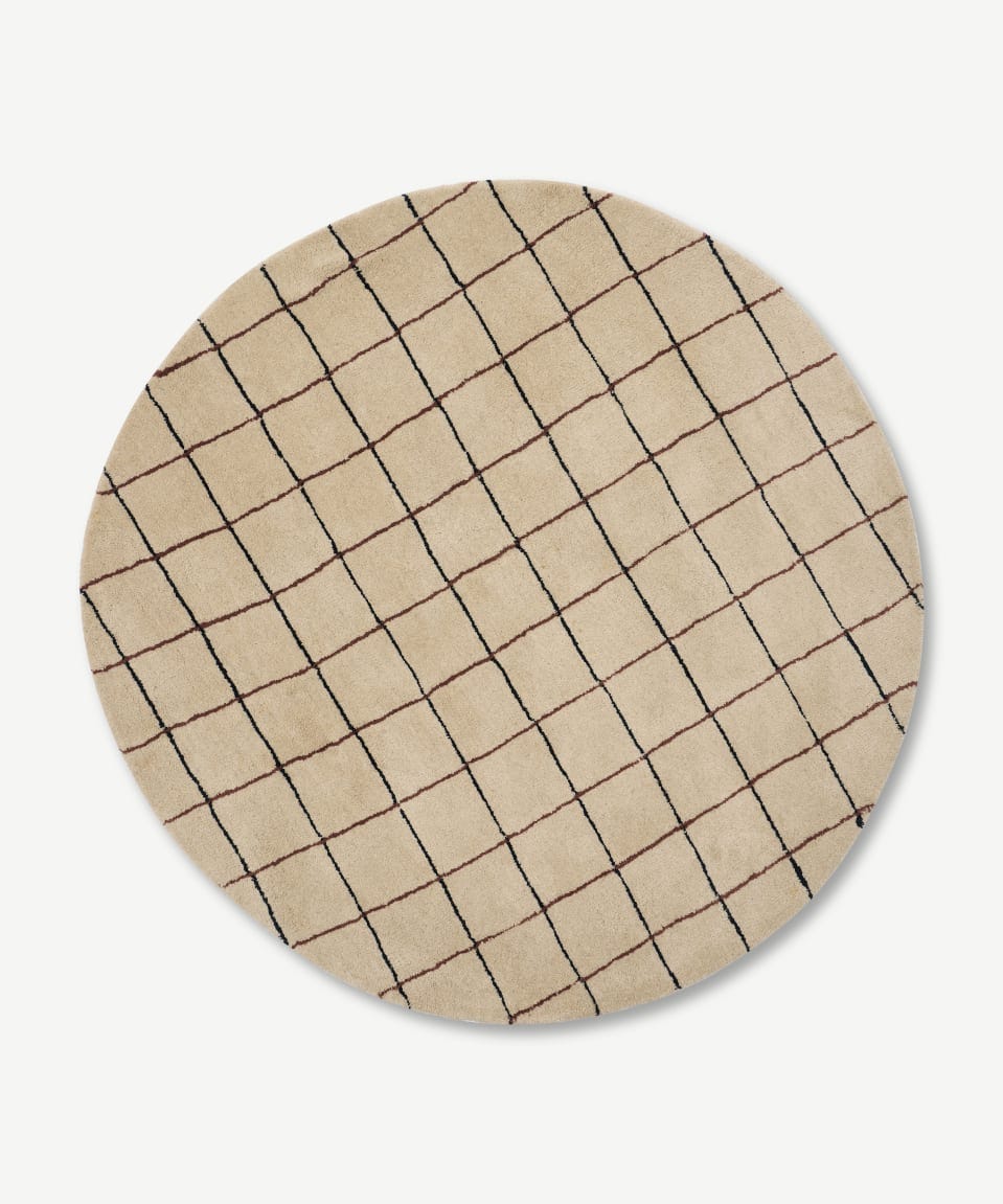 Living Design Grid Circle Rug