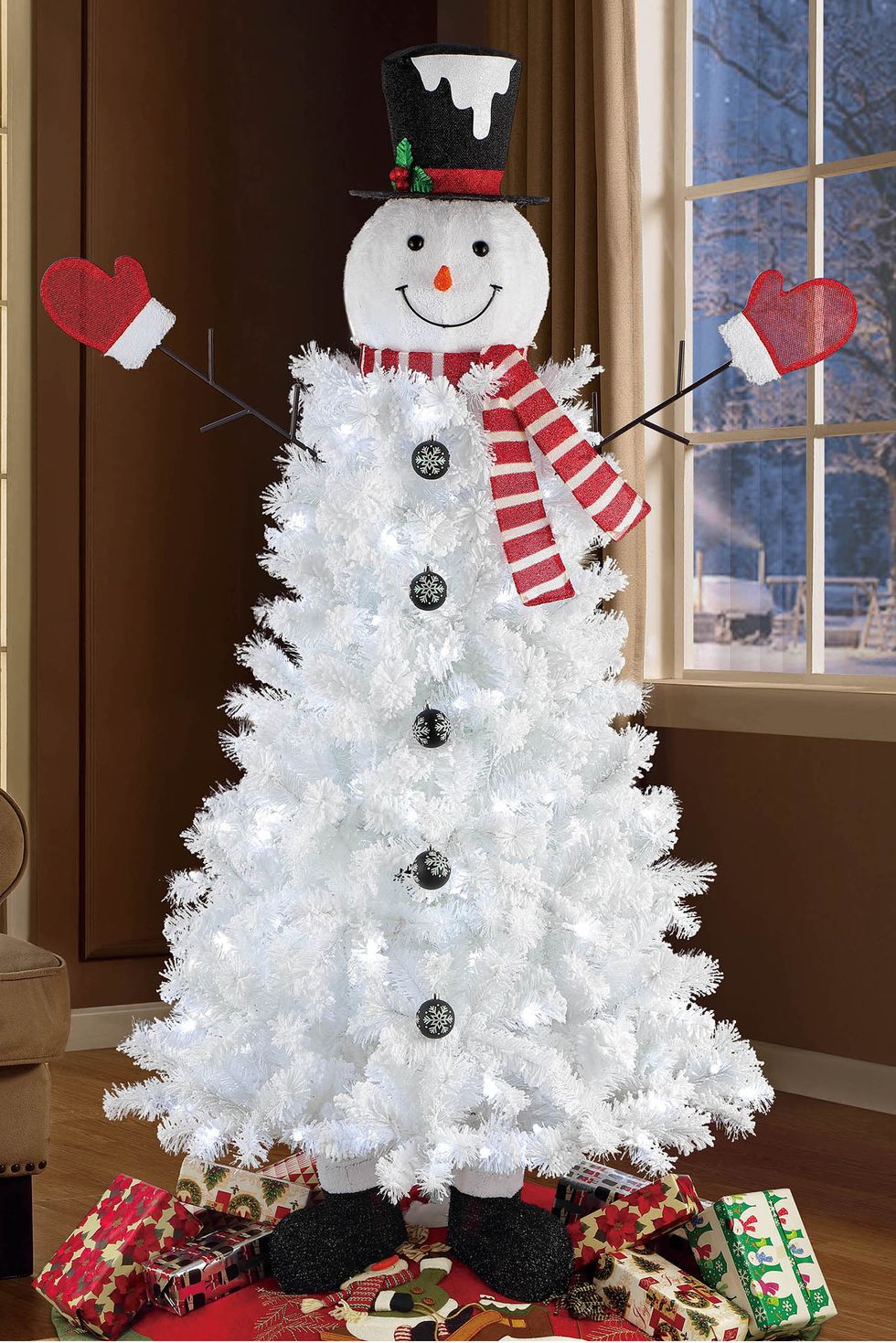 White Snowman Christmas Tree