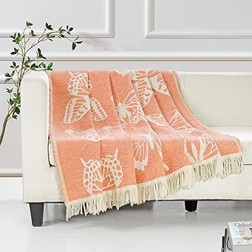 Downhome Pink Butterfly Throw Blanket 