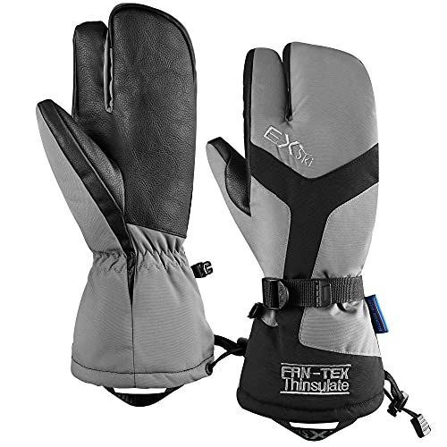 EXski Waterproof 3-Finger Ski Gloves