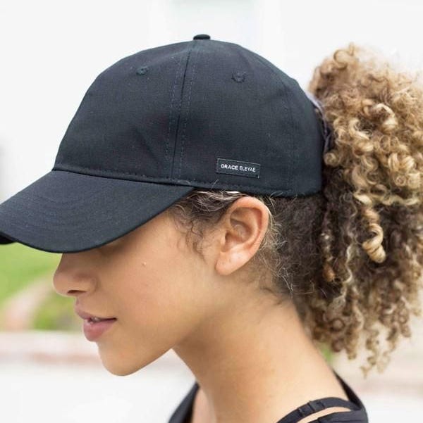Black Satin-Lined Baseball Hat Black Satin-Lined Baseball Hat