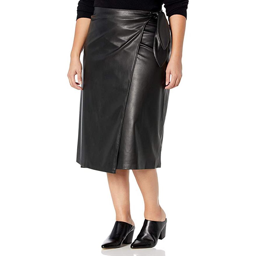 Manon Faux Leather Wrap Skirt