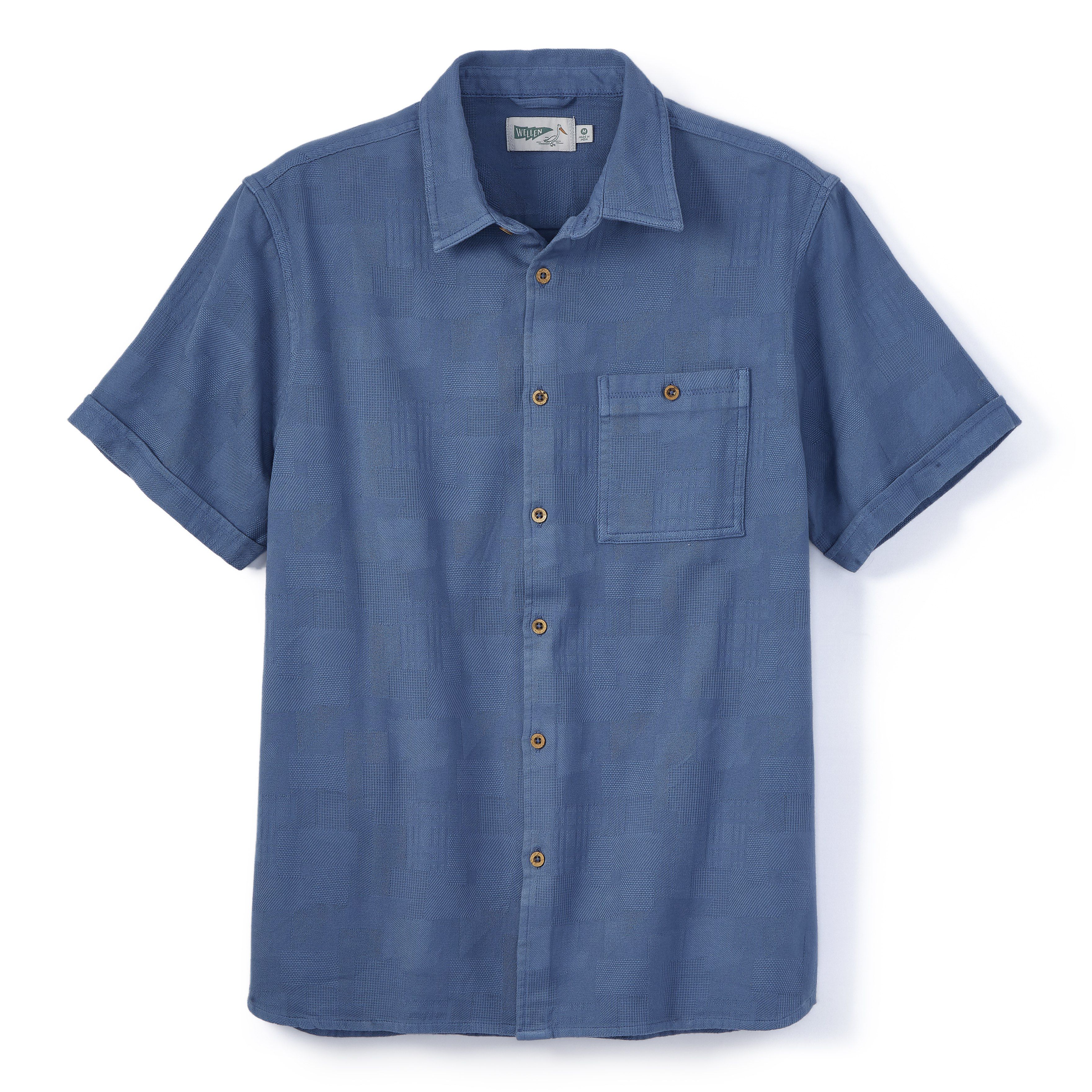Jacquard Patchwork Short Sleeve Shirt